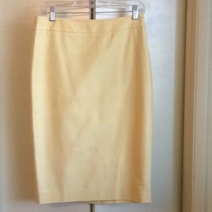 The Limited Yellow Pencil Skirt Size 8